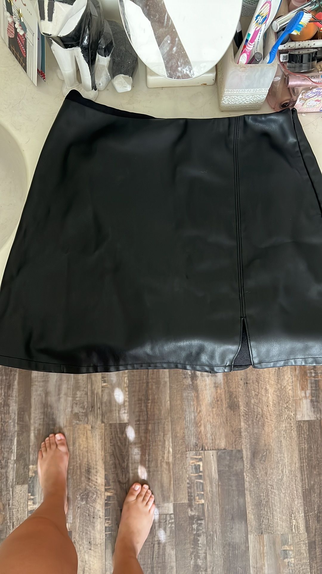 Hollister Faux Leather Skirt