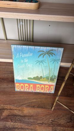 BORA BORA WOOD PICTURE