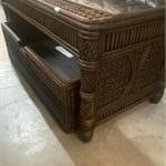 RATTAN COFFEE TABLE WITH DRAWERS 