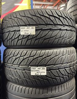 ✅ 2 USED TIRES 255/35ZR20 GENERAL ALTIMAX G-MAX HIGH PERFORMANCE 255 35 20