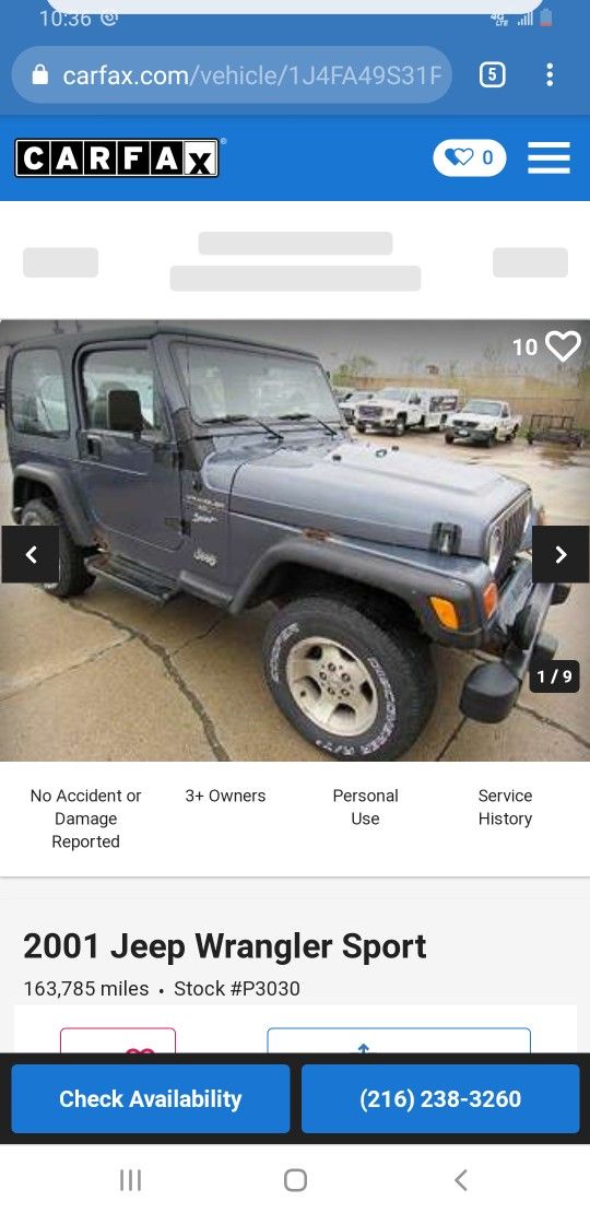 2001 Jeep Wrangler