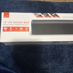 15" HD Sound bar With Bluetooth Wireless For Any TV