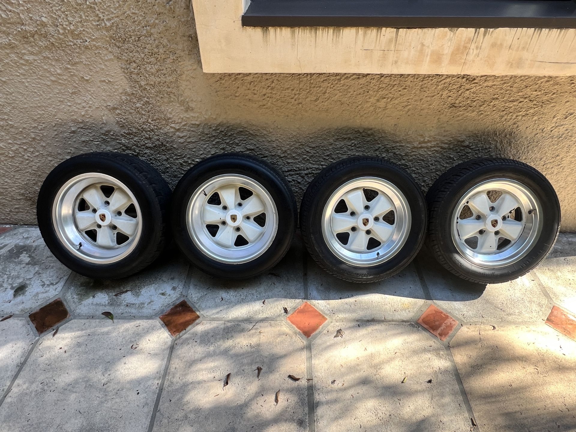 Used 16x7 Rims Set of 4 Porsche 911 OEM Fuchs Wheels 16x7