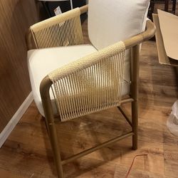 Woven Counter Height Chairs (4) BRAND NEW