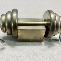 Mini Brass Dumb Bell Paper Weight