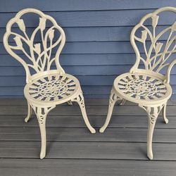 White Patio chairs (Cafe, Bistro, Pair)