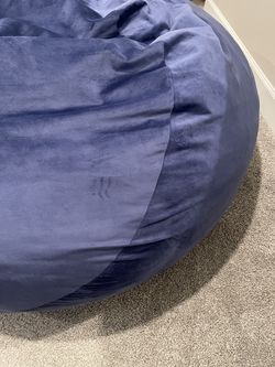 Title: Oversized Navy Blue Bean Bag Chair – Super Comfortable