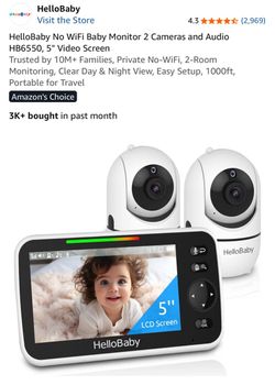 HelloBaby HB6550 Baby Monitor with 2 Cameras