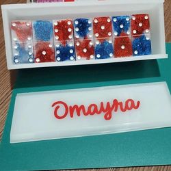 dominos personalizados y botellas 