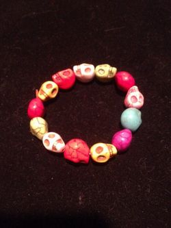 Colorful skull bracelet.