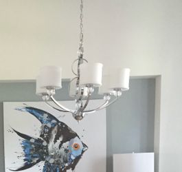 Polished Chrome Dining Room Chandelier