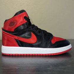 Toddler Nike Air Jordan 1 Retro High OG "Satin Bred" Size 12c