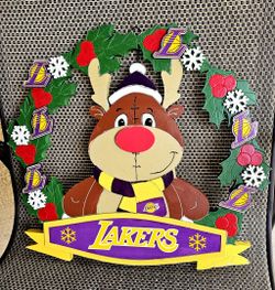 Los Angeles Lakers Christmas Wreath