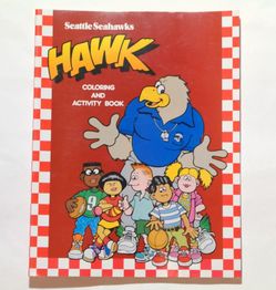 RARE VTG NEW SEATTLE SEAHAWKS HAWK DRUG FREE SPECIAL TEAM COLORING ACTIVITY BOOK