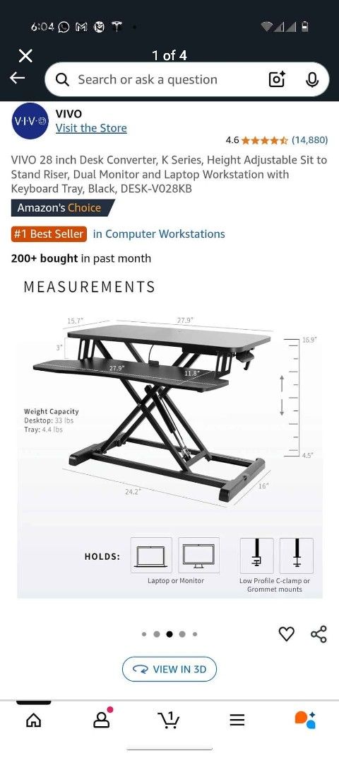 Standing Desk Converter