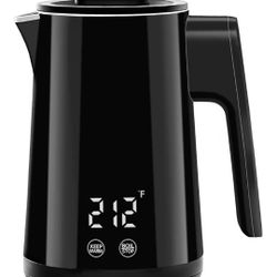 Seehot® 850ml Small Electric Kettle Temperature Control,800W Double Wall Electric Tea Kettle of 304 Stainless Steel,5 Temp Presets,Hot Water Kettle El