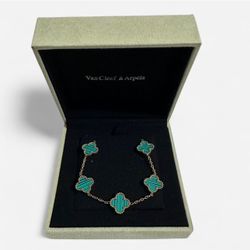 Van Cleef Bracelet Green With Silver