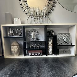 Modern Black & White Shelving Unit