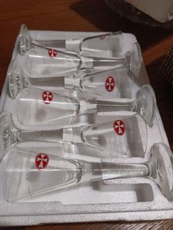 6 German Aquavit Cordial Glasses