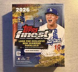 2026 TOPPS FINEST BASEBALL MEGA BOX (48 Cards) MLB Brand New Factory Sealed