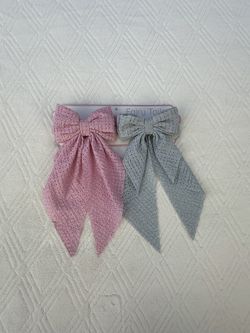 Pink & Blue Hair Bows