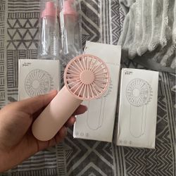 Mini Fans & Foam Bottles