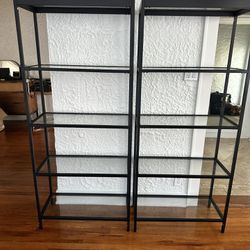 Black And Glass Bookcases - Price Per Item 