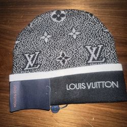 LV Black and Gray Beanie