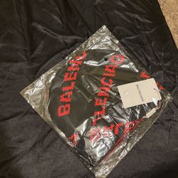 Black and red Balenciaga beanie