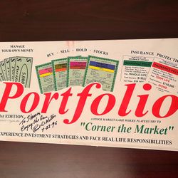 Vintage 1994 Portfolio Board Game,  A Stock Market board Game- Signed