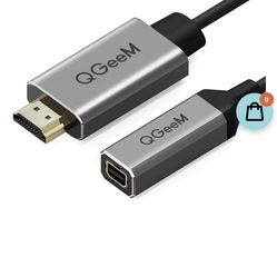 QGEEM HDMI Male to Mini DisplayPort Female Adapter