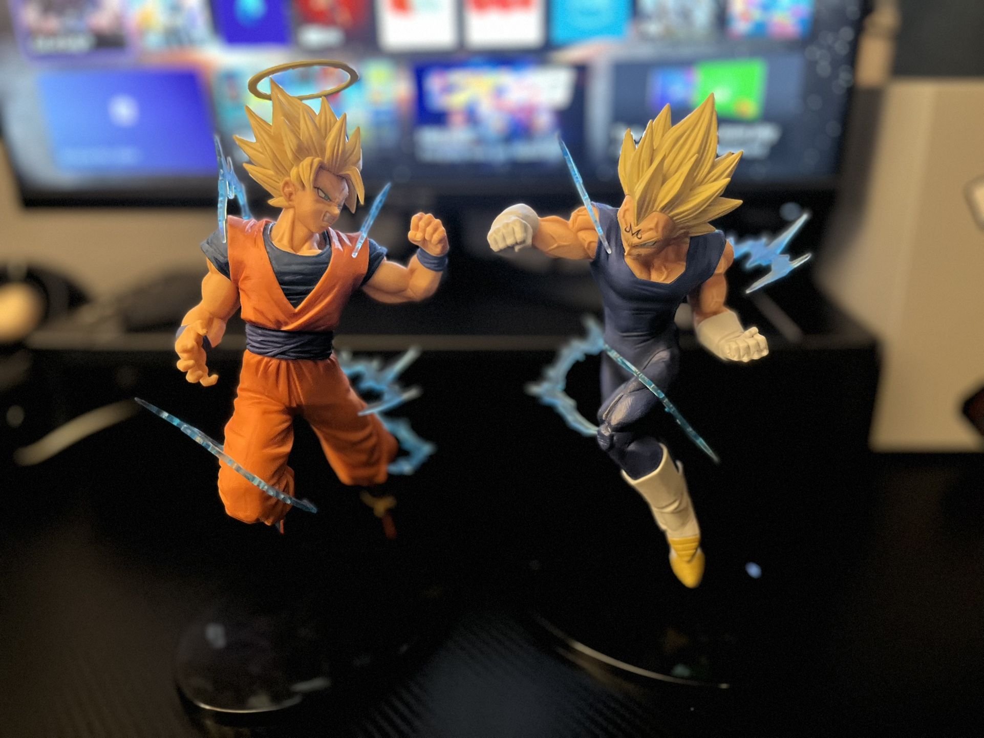 Banpresto Dragon Ball Z Dokkan Battle Collab-Majin Vegeta. And Banpresto Dragon Ball Z Dokkan Battle Collab-Super Saiyan 2 Goku.