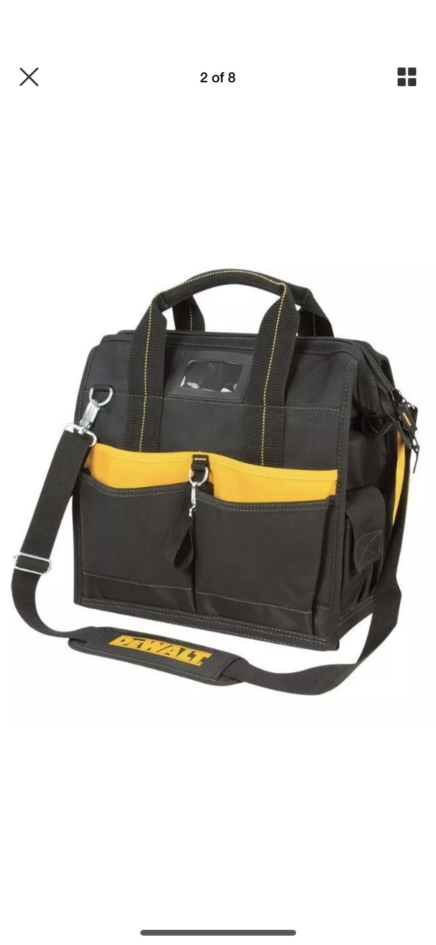 New DeWalt DGL573 - 41 Pocket LED Lighted Pro Technician's Tool Bag Box Carrier