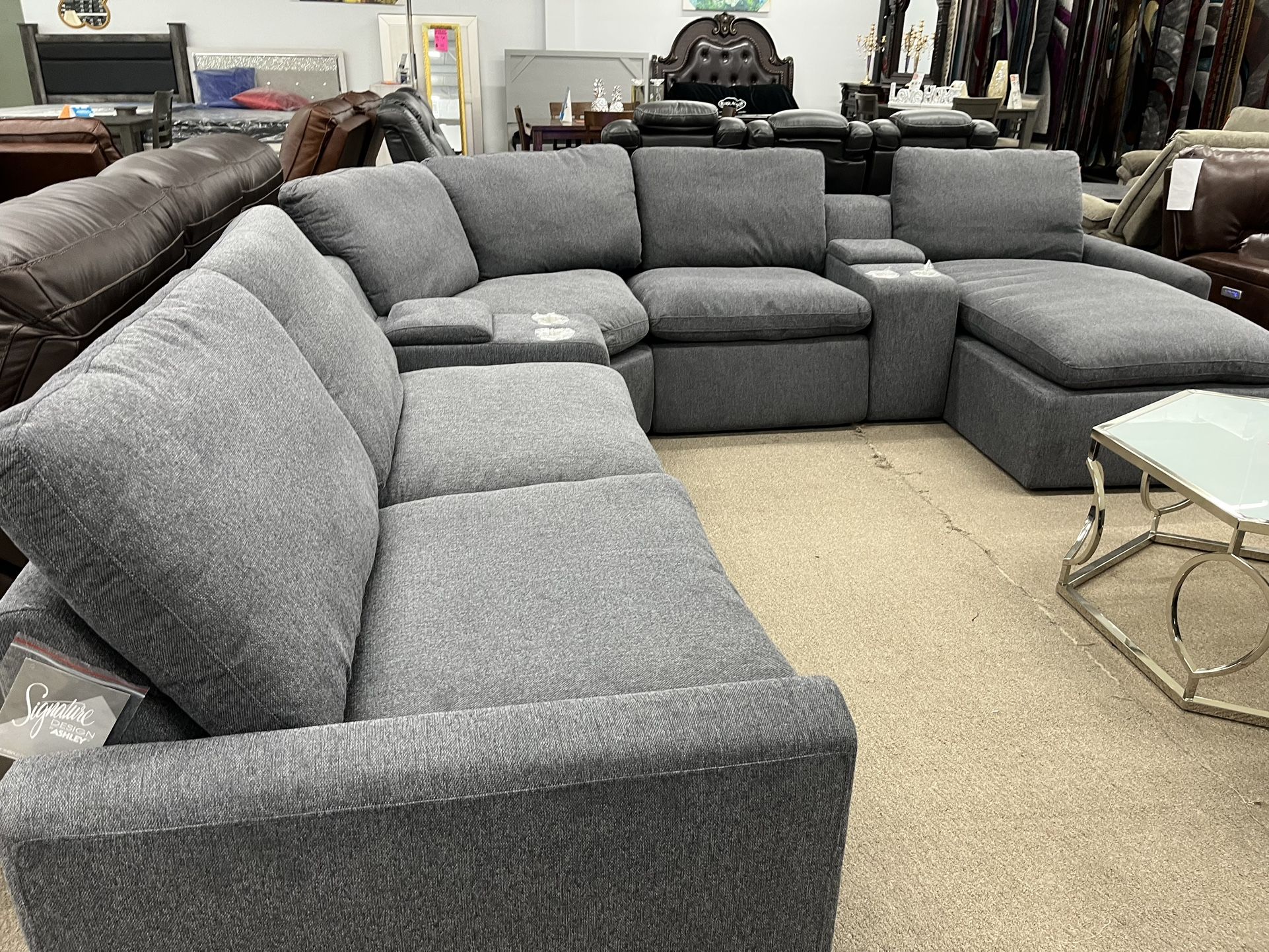 Clearance 7 Pcs Power Recliner Sectional