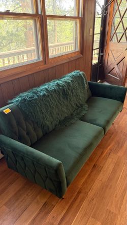 Faux Velvet Futon