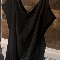Black Glitter Formal Dress Size Medium with slit