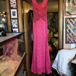 Long Pink Evening/ Cocktail/ Prom Dress