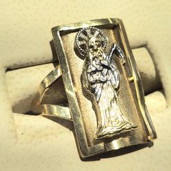 10KT GOLD Santa Muerte Anillo Reaper Ring