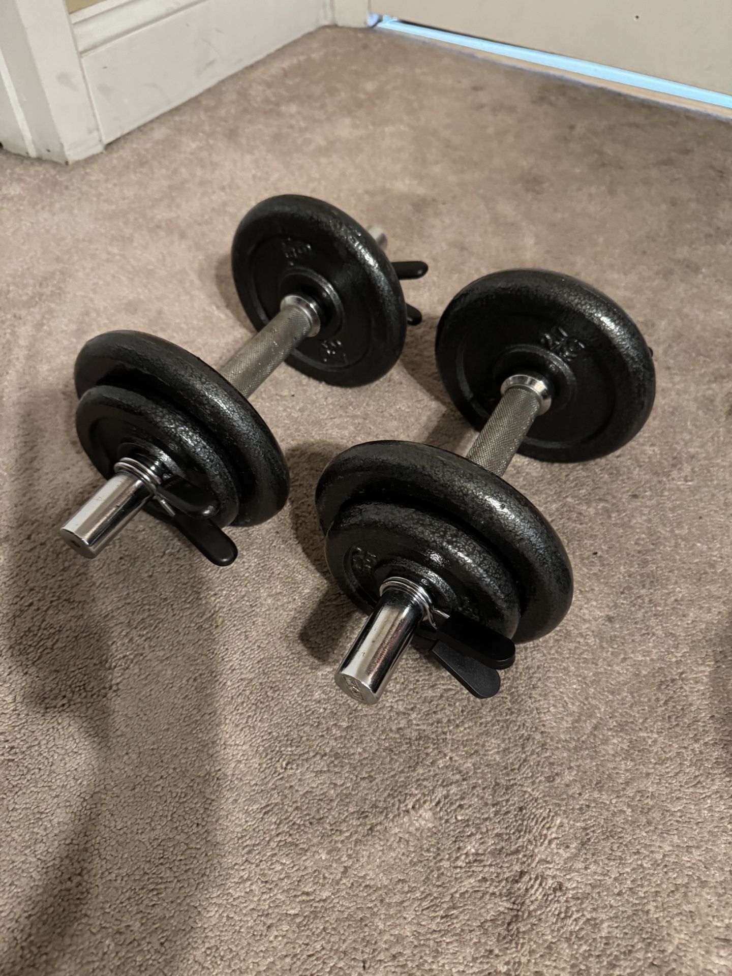 Adjustable Dumbbells - Total 40 Pounds