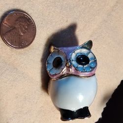 Emerald Owl Trinklet With Rhinestones