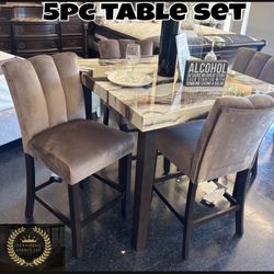 5 Pc Counter Height Table 