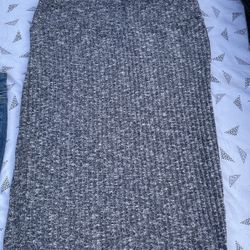 Gray Maxi Pencil Skirt