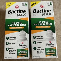 Set Of 2 Bactine MAX No Mess Roll-On for Pain Relief Exp 11/25