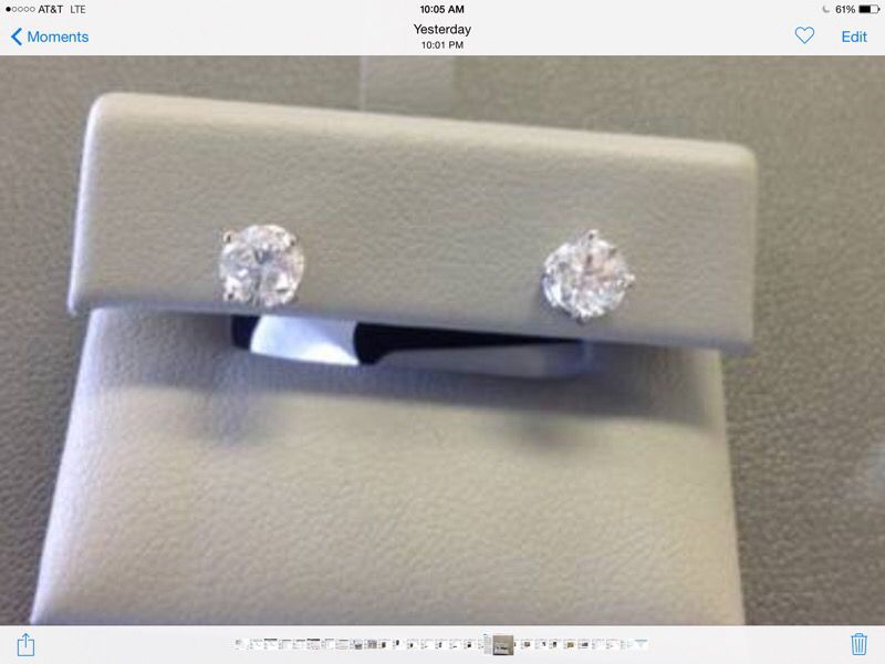Brand New Diamond Earrings Round SI2 I1 Color I