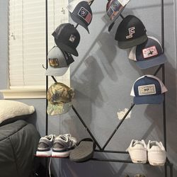 Custom hat/shoe rack