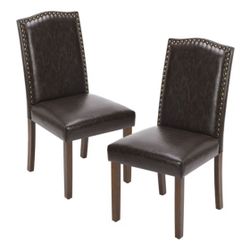 Dining  Chair In Dark Brown