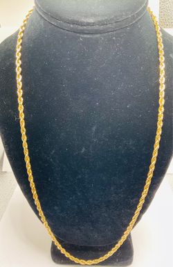 10kt rope chain gold