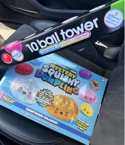 Mystery Squishy Dumpling Countdown Calendar & 10 Ball Tower