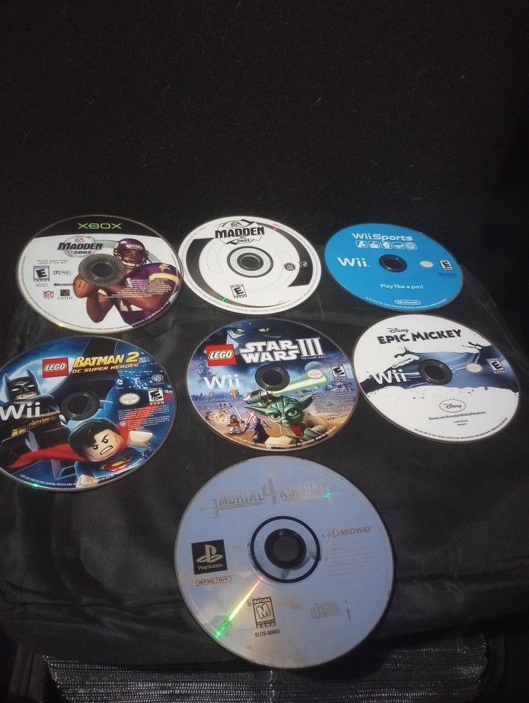 7 Game Lot (Wii, Xbox And PlayStation)