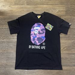 Bape T-Shirt Black & Purple XXl